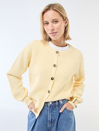 Gilet maille grosse jauge