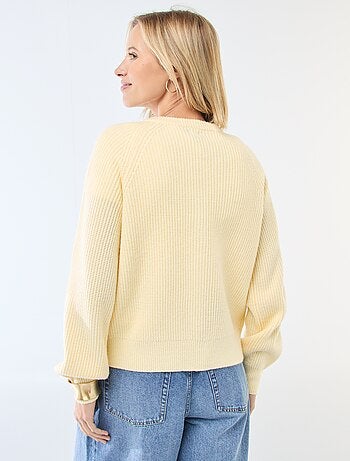 Gilet maille grosse jauge