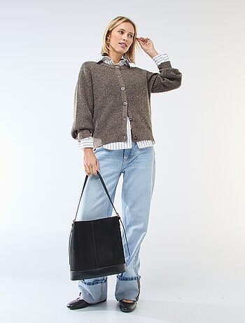 Gilet maille grosse jauge