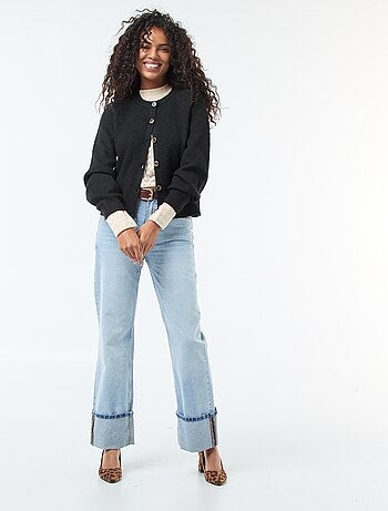 Gilet maille grosse jauge