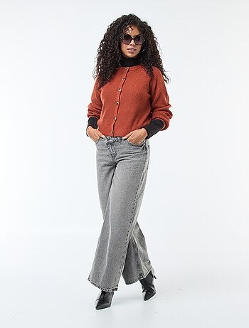 Gilet maille grosse jauge