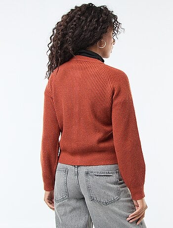 Gilet maille grosse jauge