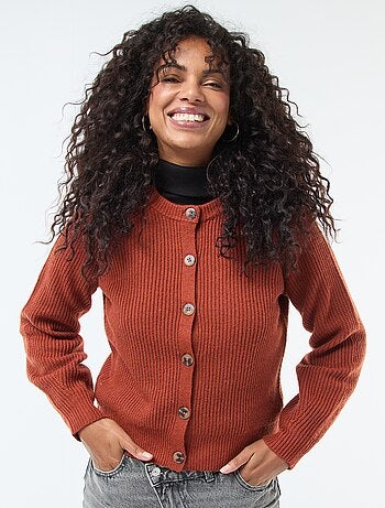 Gilet maille grosse jauge