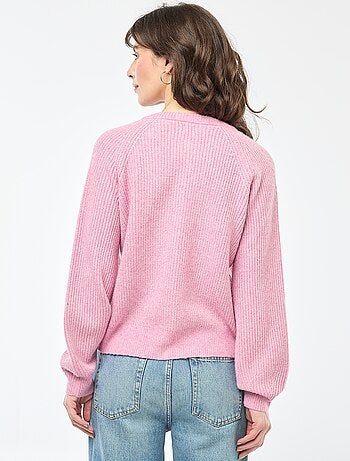 Gilet maille grosse jauge