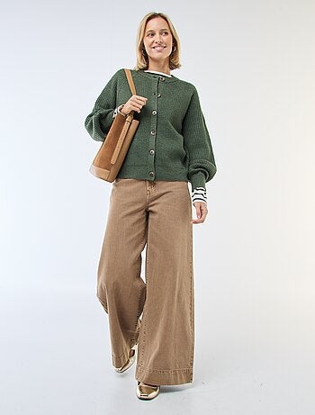 Gilet maille grosse jauge