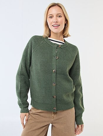 Gilet maille grosse jauge