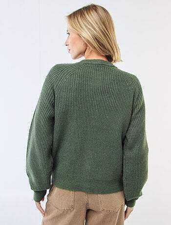 Gilet maille grosse jauge