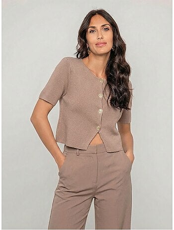 Gilet maille manches courtes KODALIE
