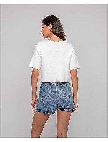 Gilet maille manches courtes KODALIE