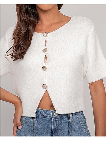 Gilet maille manches courtes KODALIE