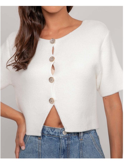 Gilet maille manches courtes KODALIE - Kiabi