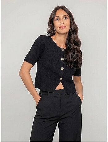 Gilet maille manches courtes KODALIE