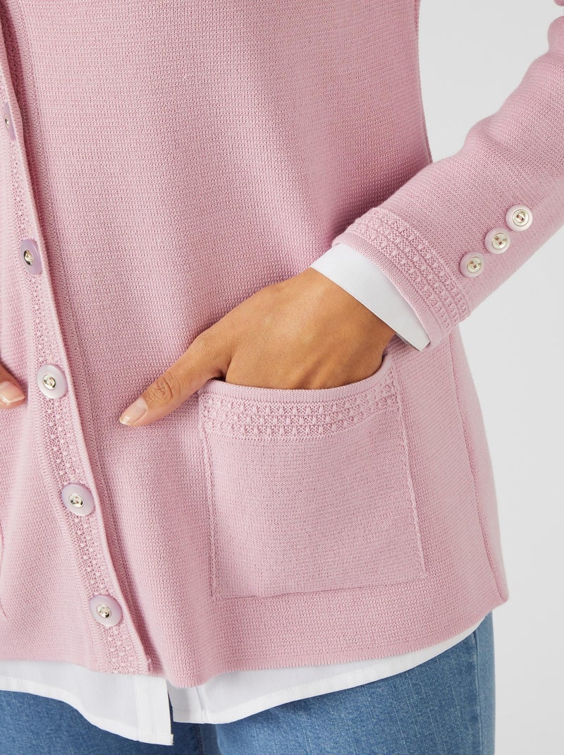 Gilet maille milano - Damart Rose - Kiabi