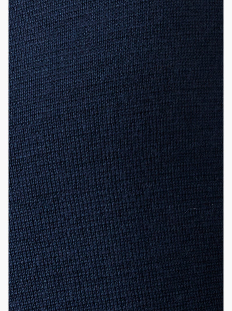 Gilet maille milano 50% laine mérinos - damart Bleu - Kiabi