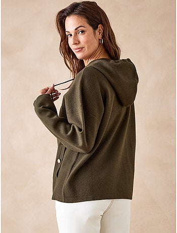 Gilet maille milano à capuche