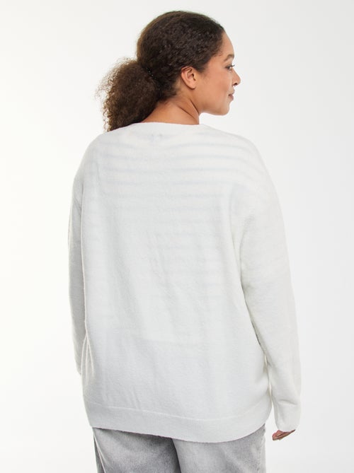Gilet maille moulinée à boutons rétro - Kiabi