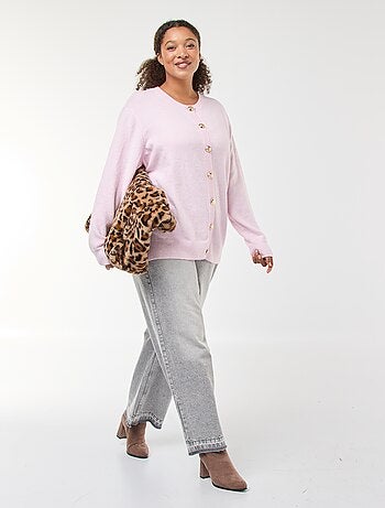 Gilet maille moulinée à boutons rétro