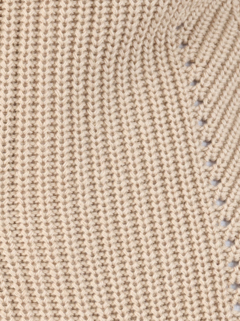 Gilet maille perlée - Damart Beige - Kiabi