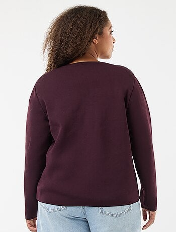 Gilet maille reliefée avec boutons rétro