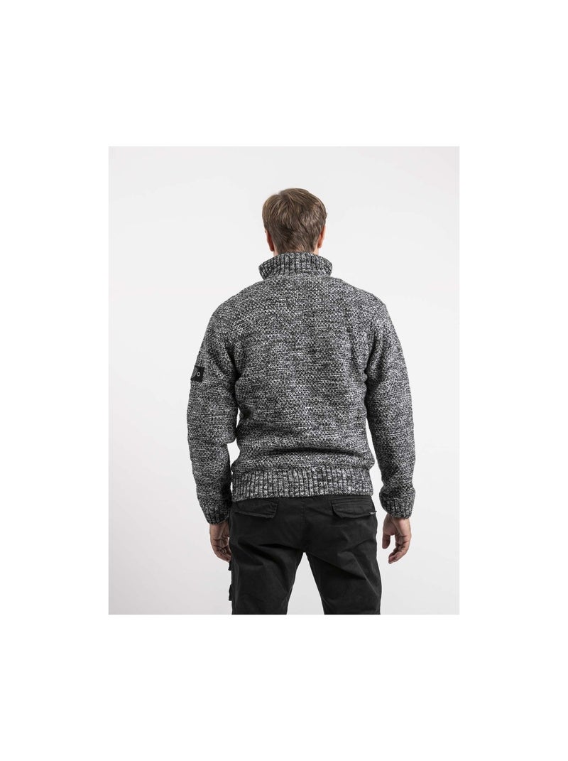 Gilet maille zippé LACIDO Gris foncé - Kiabi