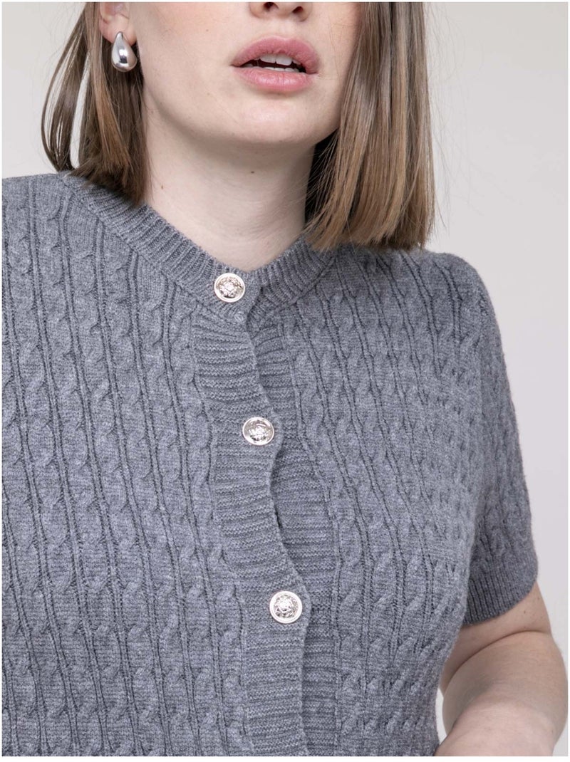 Gilet manche courte KELVINA Gris - Kiabi