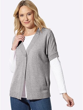 Gilet manches chauve-souris courtes - taille standard - moda vilona