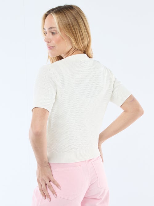 Gilet manches courtes à boutons fantaisies - Kiabi