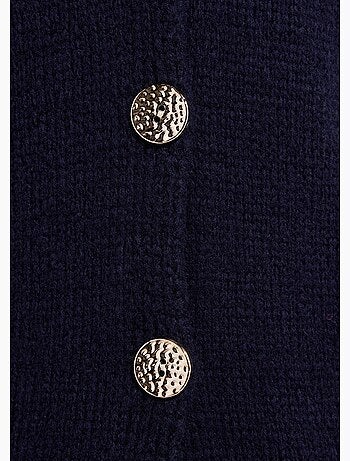 Gilet manches courtes boutons métallisés