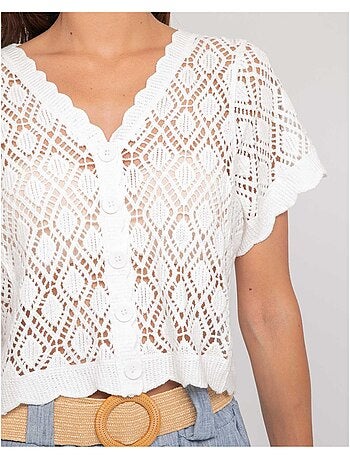 Gilet manches courtes crocket KACHOU