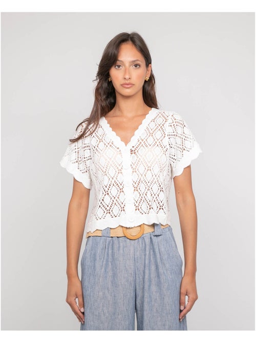 Gilet manches courtes crocket KACHOU - Kiabi