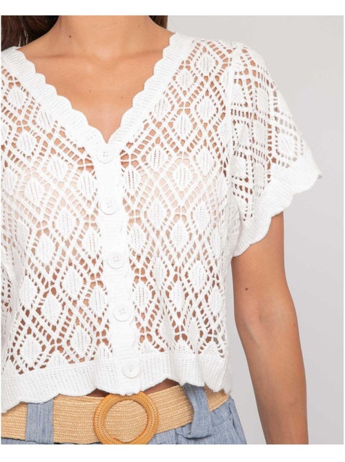 Gilet manches courtes crocket KACHOU - Kiabi
