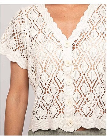 Gilet manches courtes crocket KACHOU