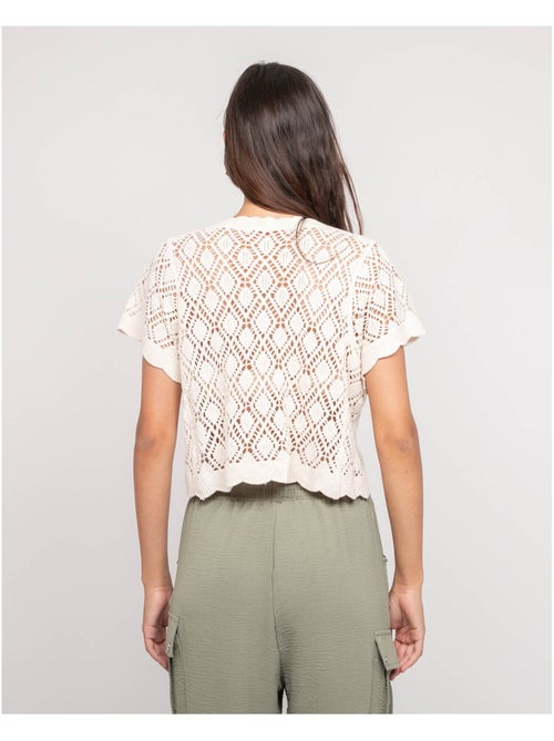 Gilet manches courtes crocket KACHOU - Kiabi