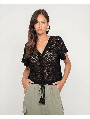 Gilet manches courtes crocket KACHOU