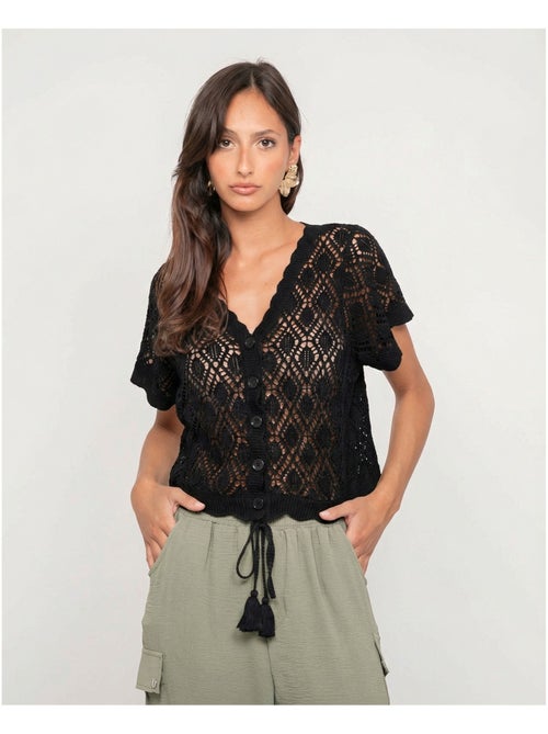 Gilet manches courtes crocket KACHOU - Kiabi