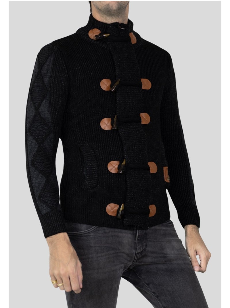 Gilet manches longues col rond Kebello Noir Noir - Kiabi