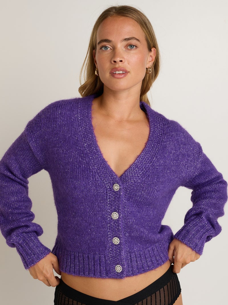Gilet manches longues Fernanda - RougeGorge Lingerie Violet - Kiabi