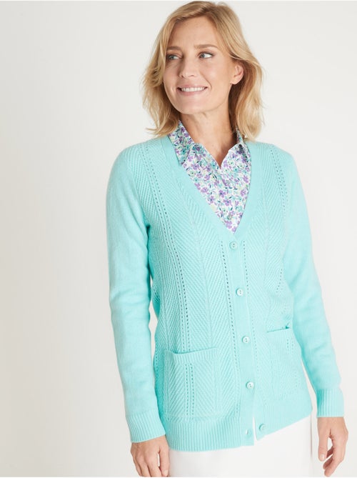 Gilet manches longues maille ajourée - DAXON - Kiabi