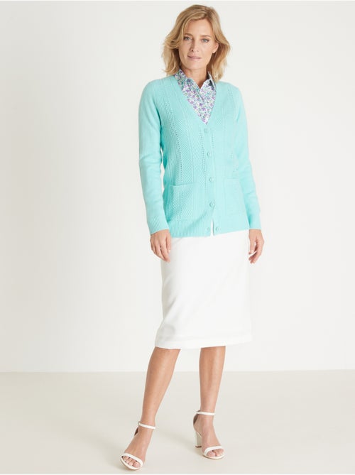 Gilet manches longues maille ajourée - DAXON - Kiabi