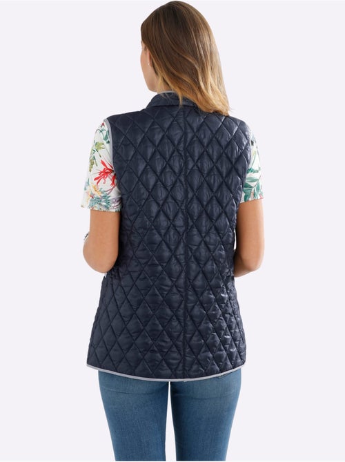 Gilet matelassé à col montant avec poches passepoilées - taille standard - moda vilona - Kiabi Gilet matelassé à col montant avec poches passepoilées - taille standard - moda vilona - Kiabi