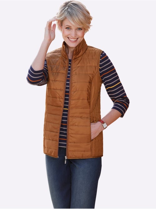 Gilet matelassé à col montant et poches cousues - taille standard - moda vilona - Kiabi Gilet matelassé à col montant et poches cousues - taille standard - moda vilona - Kiabi