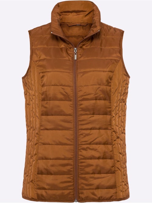 Gilet matelassé à col montant et poches cousues - taille standard - moda vilona - Kiabi Gilet matelassé à col montant et poches cousues - taille standard - moda vilona - Kiabi