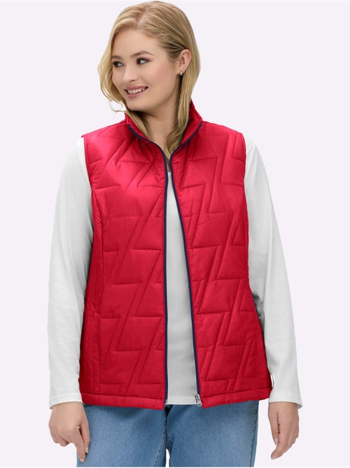 Gilet matelassé à col montant et poches pratiques - taille standard - moda vilona - Kiabi