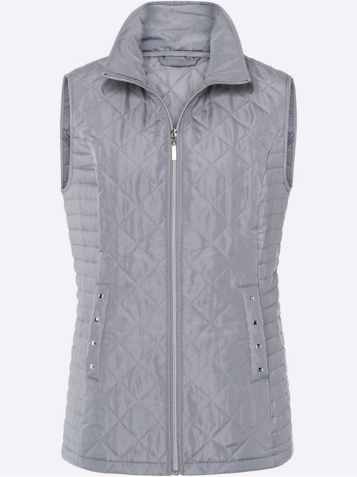 Gilet matelassé avec applications - taille standard - moda vilona - Kiabi Gilet matelassé avec applications - taille standard - moda vilona - Kiabi