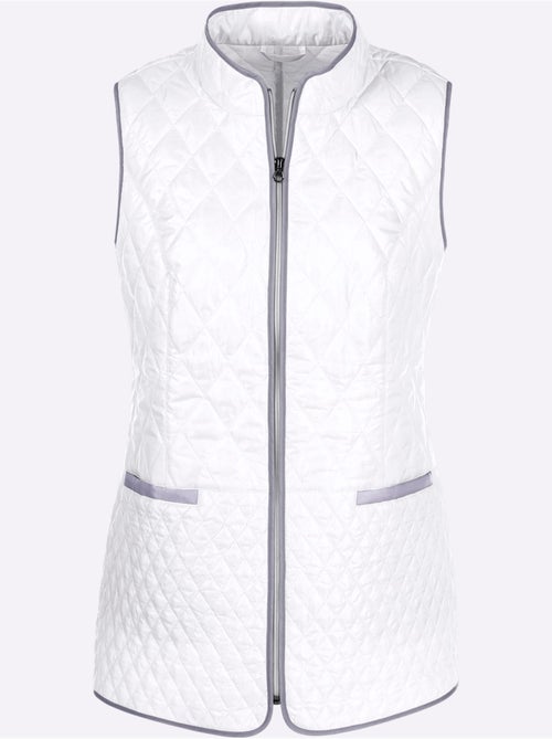 Gilet matelassé avec col montant et poches passepoilées - taille standard - moda vilona - Kiabi