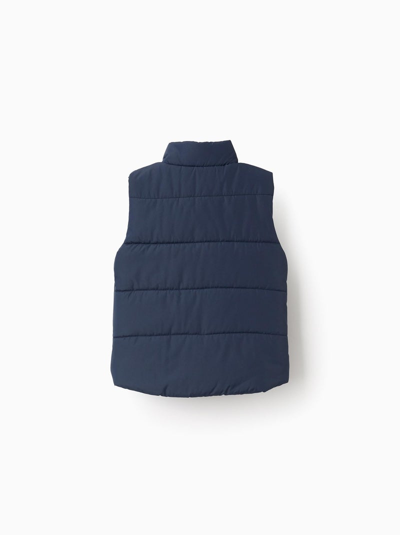 Gilet Matelassé avec Doublure Polaire Bleu foncé - Kiabi