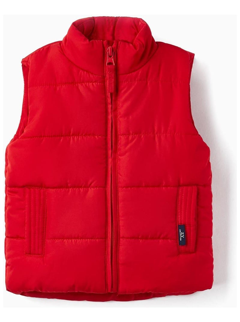 Gilet matelassé avec doublure polaire pour bébé garçon   ROYALS OFF DUTY Rouge - Kiabi