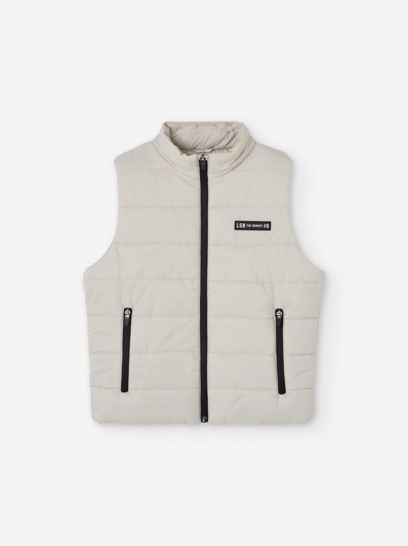 Gilet Matelassé Beige - Kiabi