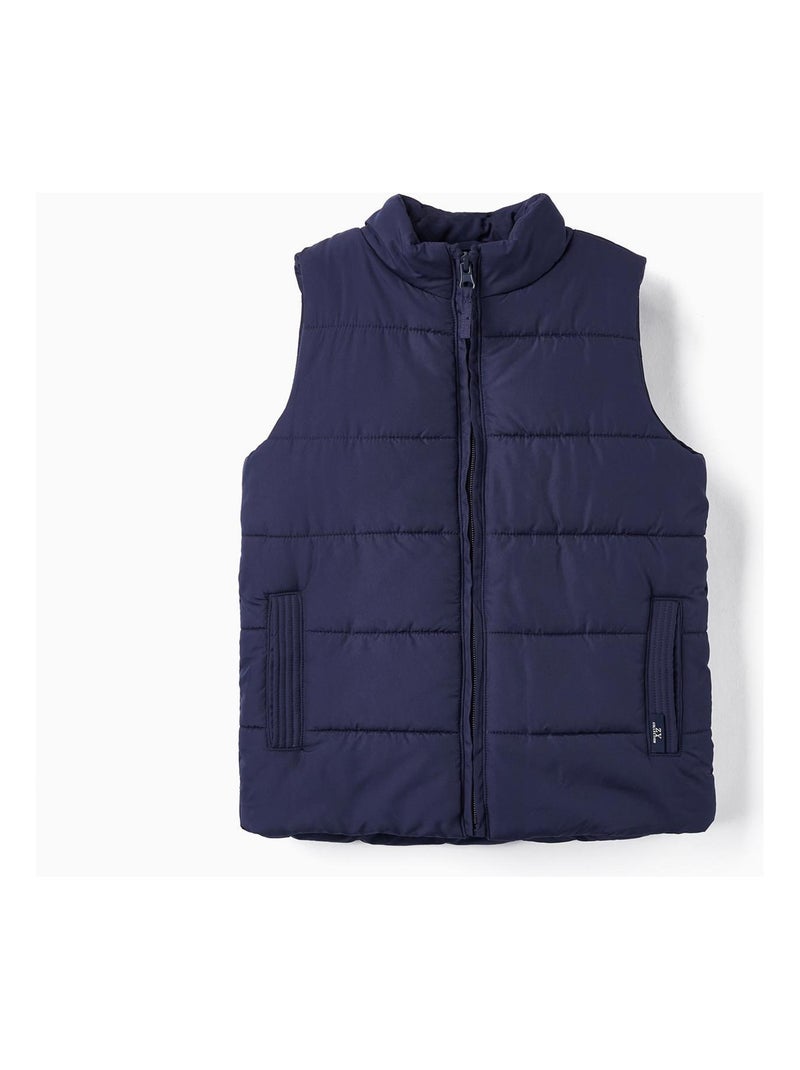 Gilet matelassé bleu foncé pour garçon manches longues ROYALS OFF DUTY Bleu foncé - Kiabi