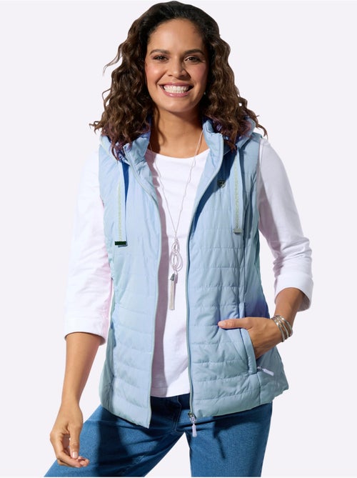 Gilet matelassé capuche avec coulisse et lien à nouer - taille standard - witt - Kiabi Gilet matelassé capuche avec coulisse et lien à nouer - taille standard - witt - Kiabi